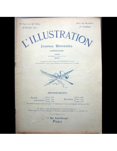 Poiret - L’Illustration, 18 février 1911 : « les essais d'une mode nouvelle » 2 - 3 jours ouvrés.