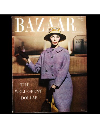 Harper's Bazaar (1954, février), couverture de Richard Avedon Faites des économies