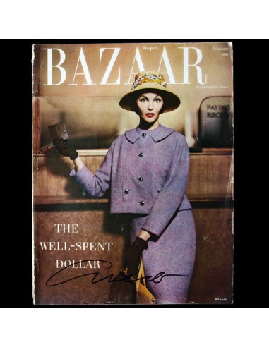 Harper's Bazaar (1954, février), couverture signée par Avedon les ctes