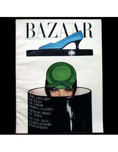 Harper's Bazaar (1961, février), couverture d'Hiro rembourrage situé sous