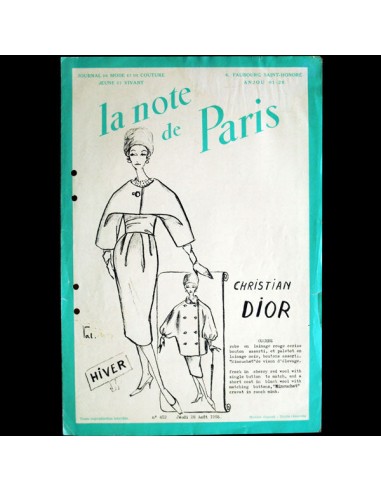 La Note de Paris - Christian Dior - Hiver 1955 et 1958 pas cher 