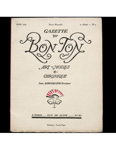 Gazette du Bon Ton (n°1, 1924) plus qu'un jeu 