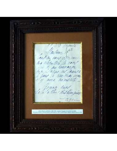 Lettre autographe signée par Jeanne Paquin (circa 1920) est présent 