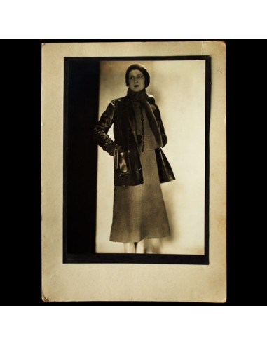 Ensemble en lainage et veste en cuir de Maggy Rouff (1930) commande en ligne