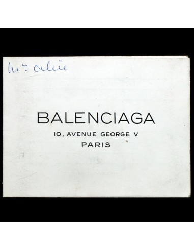 Balenciaga, carnet de défilé, circa 1955 le des métaux précieux