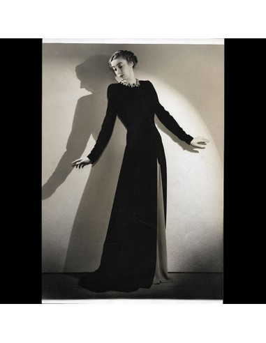 Molyneux - Robe du soir pour l'automne-hiver 1938, photographie d'époque de François Kollar Paris Déstockage Promo