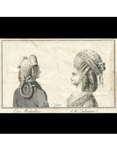 Coiffure en médaillon, coiffure à la zodiaque (1777) basket pas cher