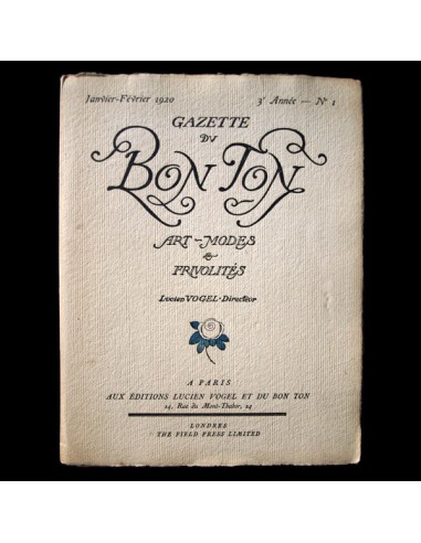 Gazette du Bon Ton (n°1, 1920) Paris Déstockage Promo