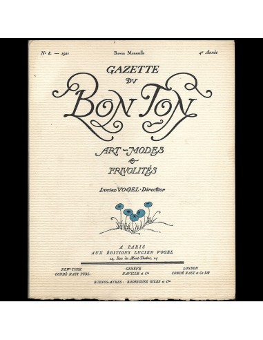 Gazette du Bon Ton (n°8, 1921) à prix réduit toute l'année