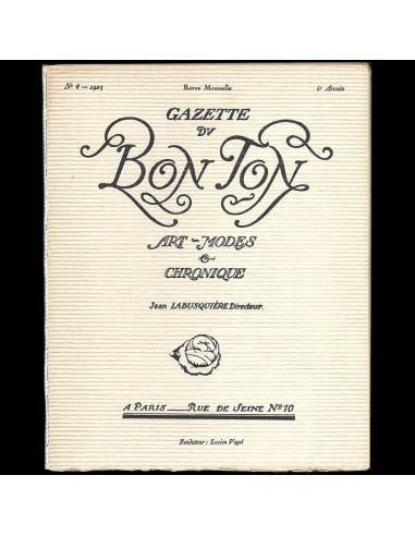 Gazette du Bon Ton (n°4, 1923) brillant des détails fins