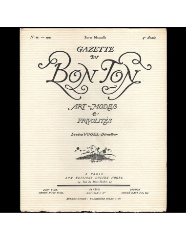 Gazette du Bon Ton (n°10, 1921) en linge