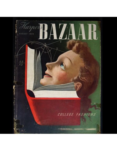 Harper's Bazaar (1939, aout), couverture de Cassandre pas chere