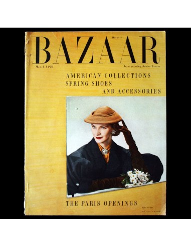 Harper's Bazaar (1951, mars), couverture d'Avedon plus qu'un jeu 